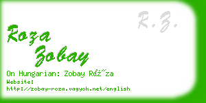 roza zobay business card